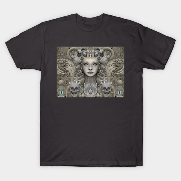 tomb skull scarab T-Shirt by mightygog